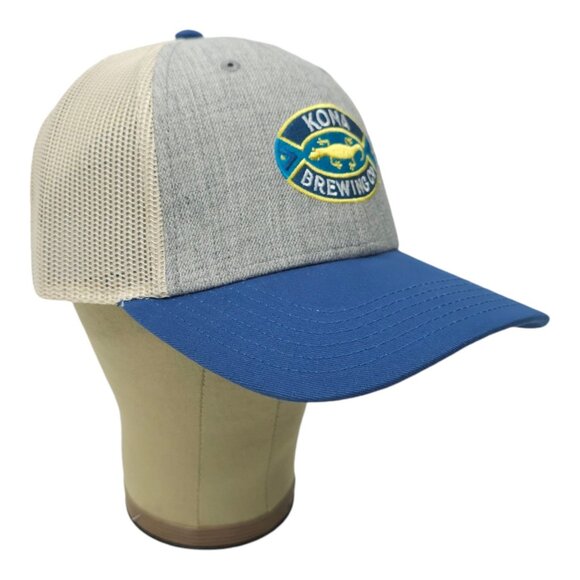 Kona Brewing Co Snapback Cap Embroidered Chino Twill Mesh Trucker Baseball Hat - Picture 3 of 13